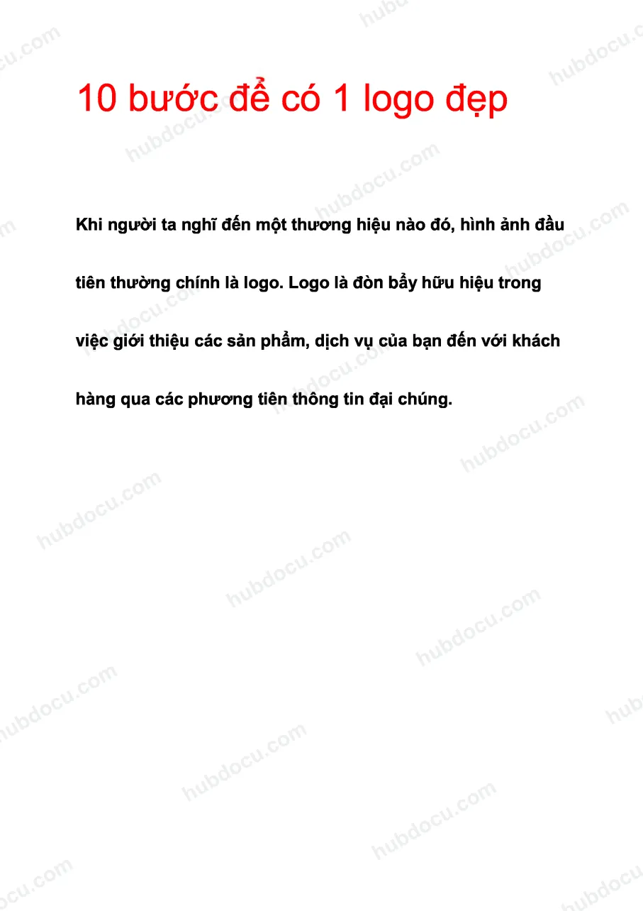 10 bước để có 1 Logo đẹp