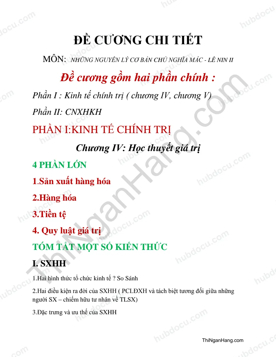 Hướng dẫn trả lời câu hỏi Kinh tế chính trị (Full 48 trang)