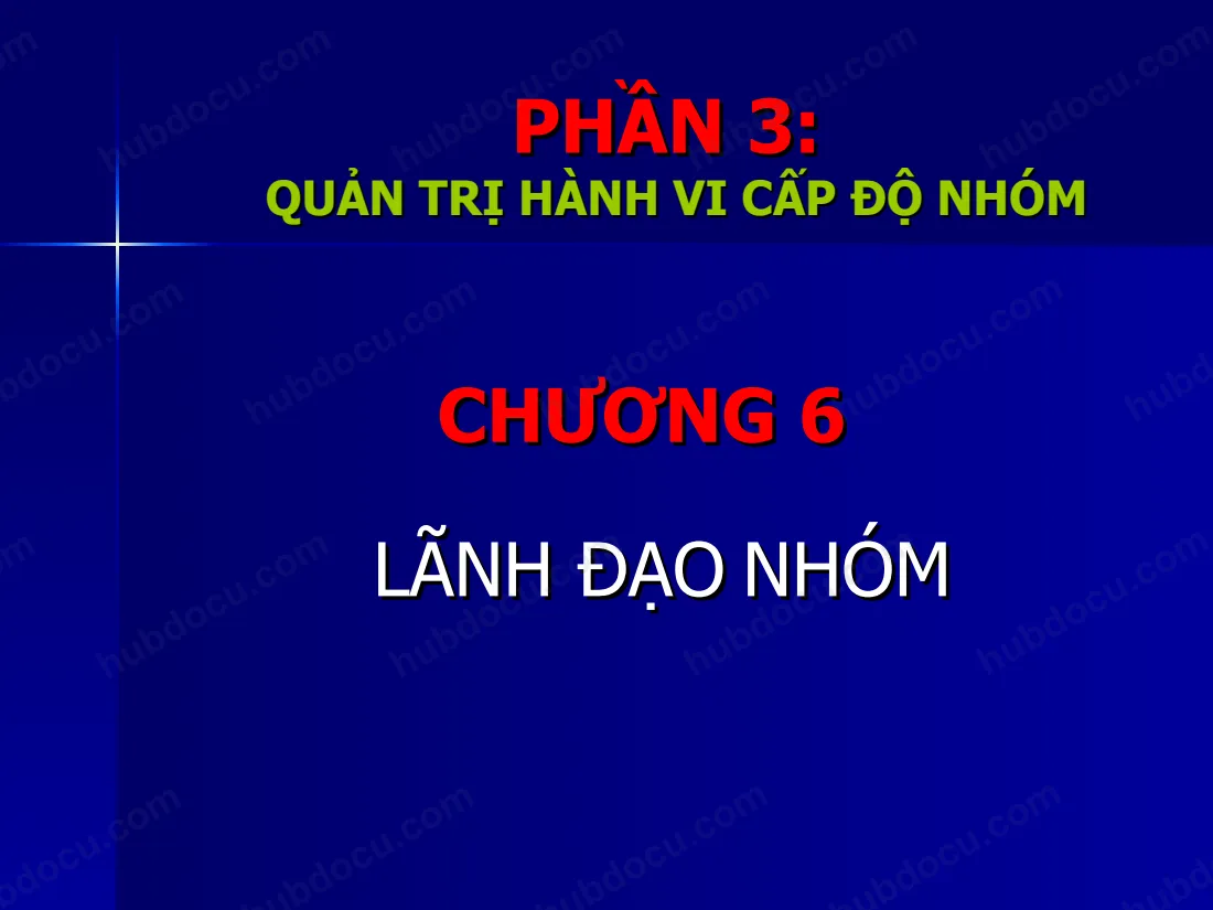 Lãnh Đạo Nhóm – Quản Trị Hành Vi