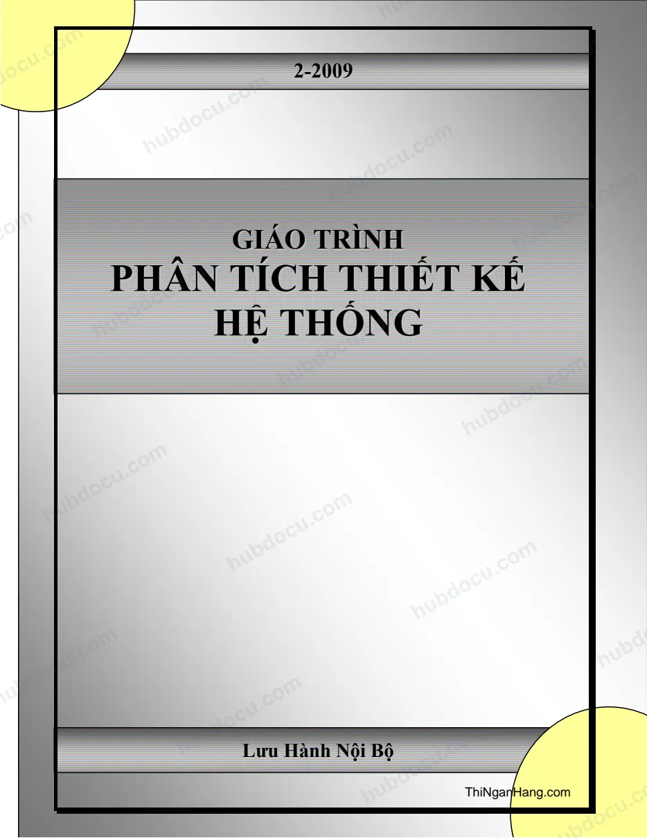 Giáo trình phân tích thiết kế hệ thống