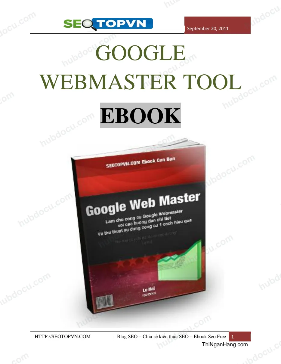 Tài liệu hướng dẫn sử dụng Google Webmaster Tool