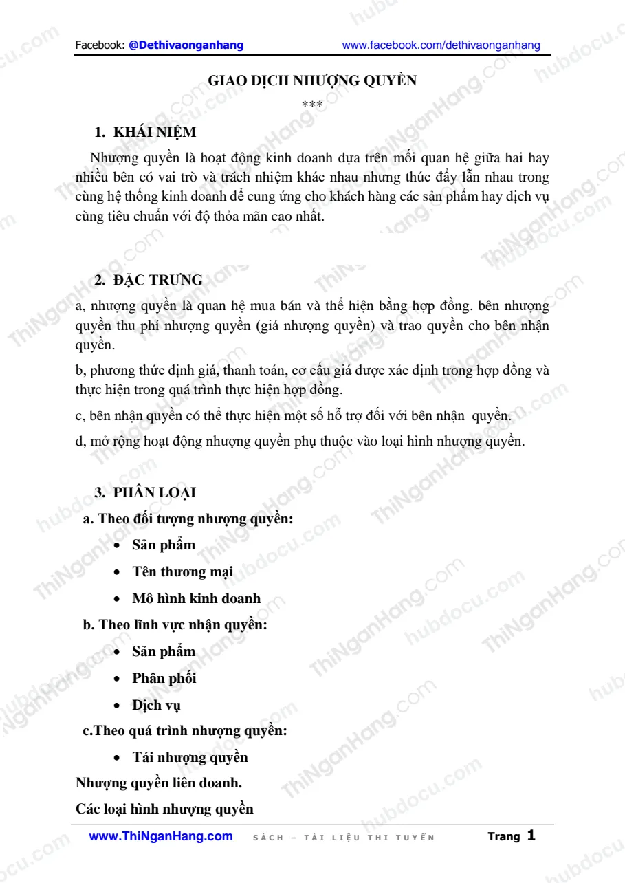 Giao dịch nhượng quyền