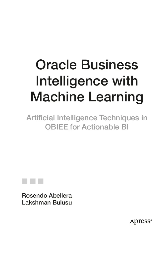 Oracle Business Intelligence with Machine Learning (Ứng dụng học máy và trí tuệ nhân tạo trong Oracle BI)