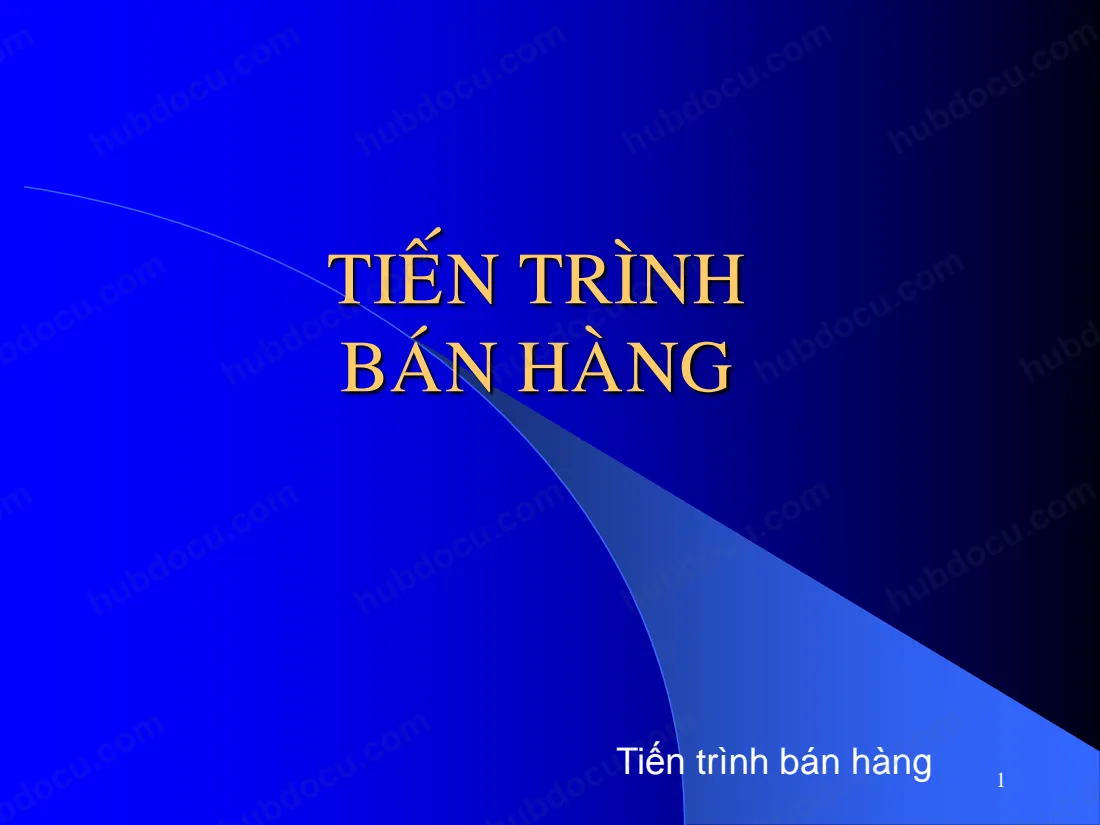 Tiến trình bán hàng (7 bước)