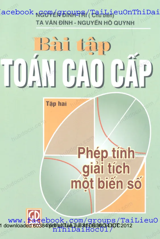 Bài Tập Toán Cao Cấp Tập 2 (Nguyễn Đình Trí)