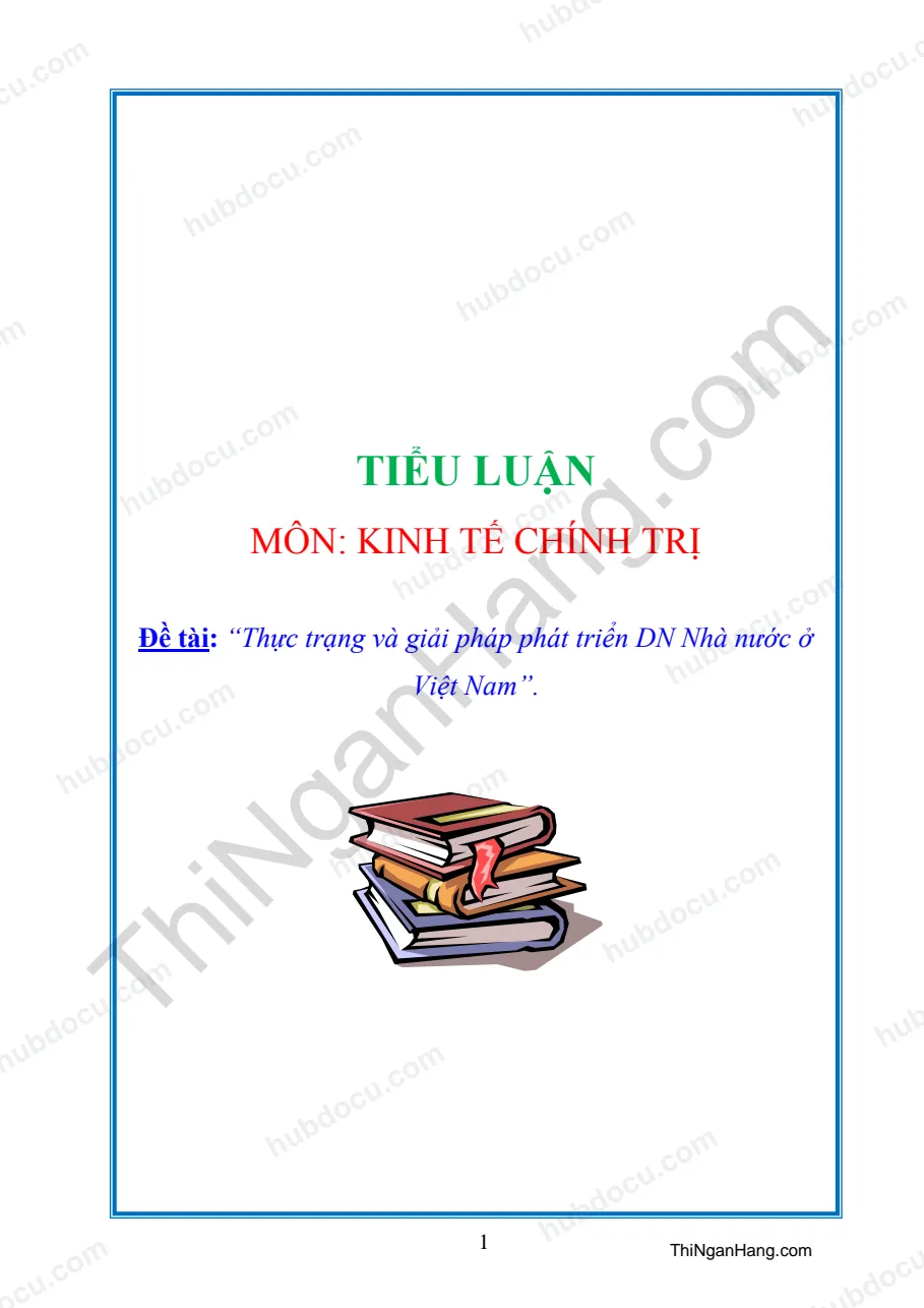 Tiểu luận - Thực trạng và giải pháp phát triển DN Nhà nước ở Việt Nam