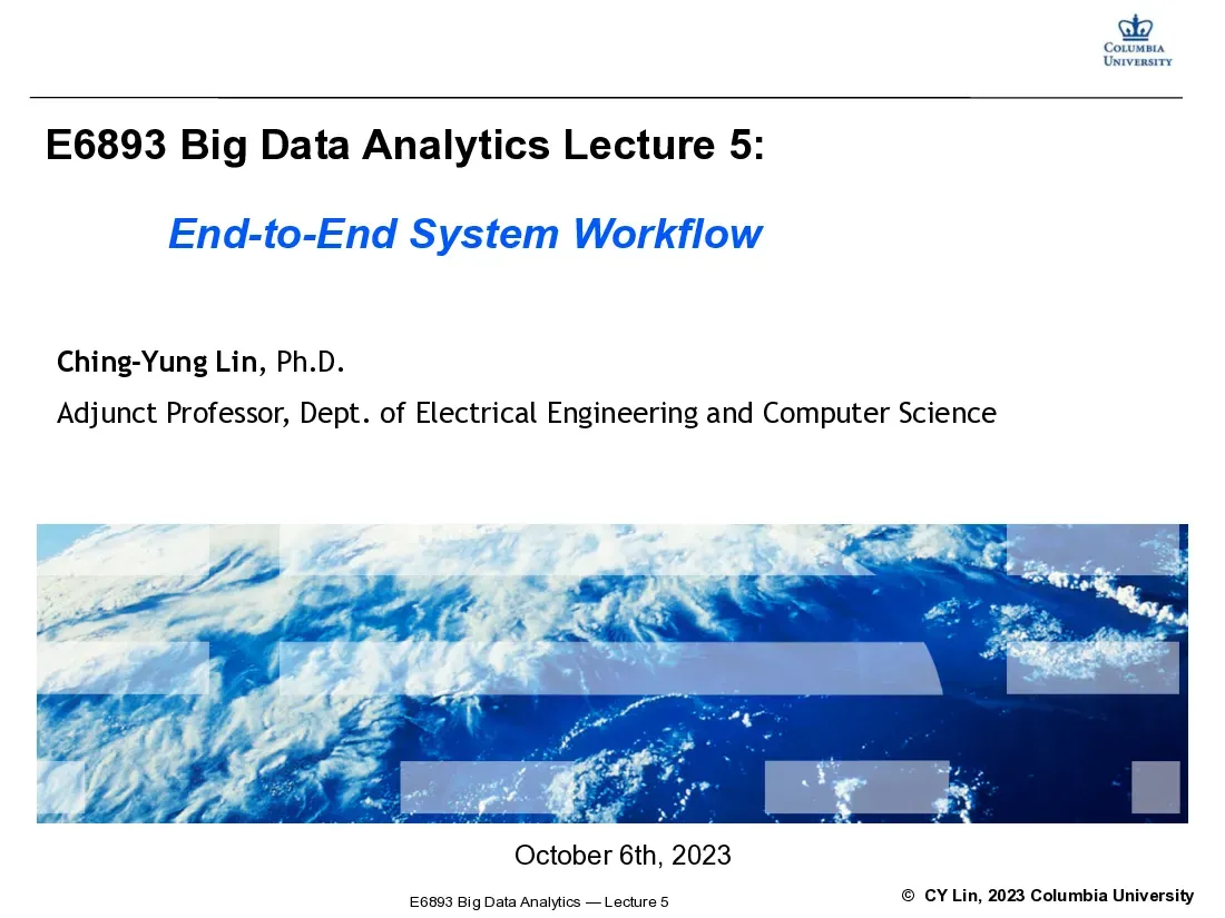 Big Data Analytics - Phân tích dữ liệu lớn (Lecture 5)