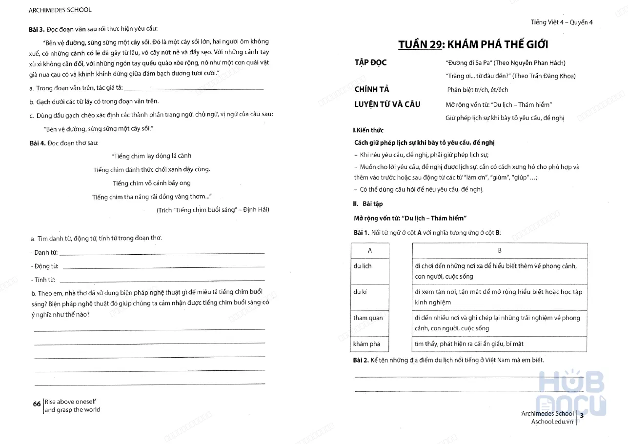 Tiếng Việt Lớp 4 (Quyển 4) - Archimedes Books