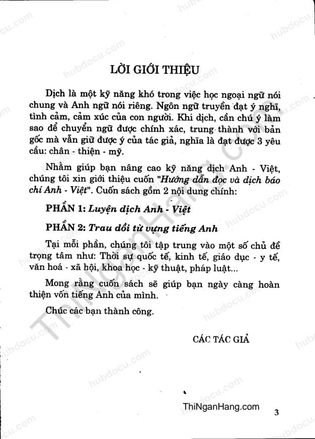Sách hướng dẫn đọc và dịch báo chí Anh - Việt
