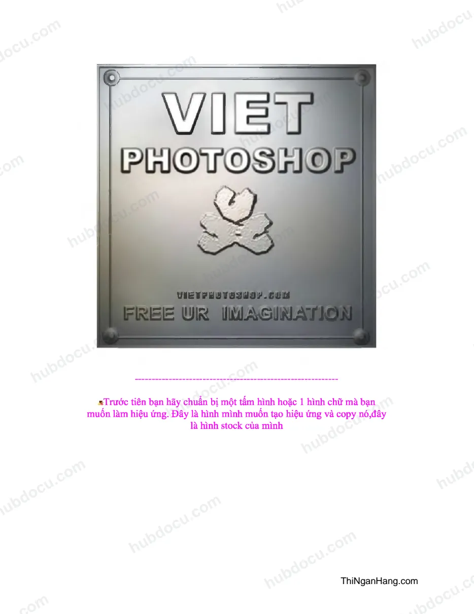 Hiệu ứng chữ nổi trên nền kim loại