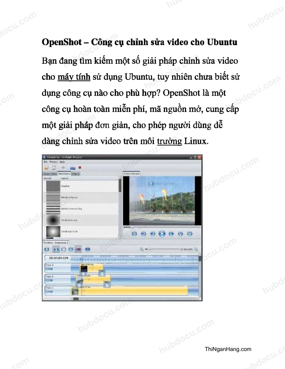 OpenShot - Công cụ chỉnh sửa video cho Ubuntu
