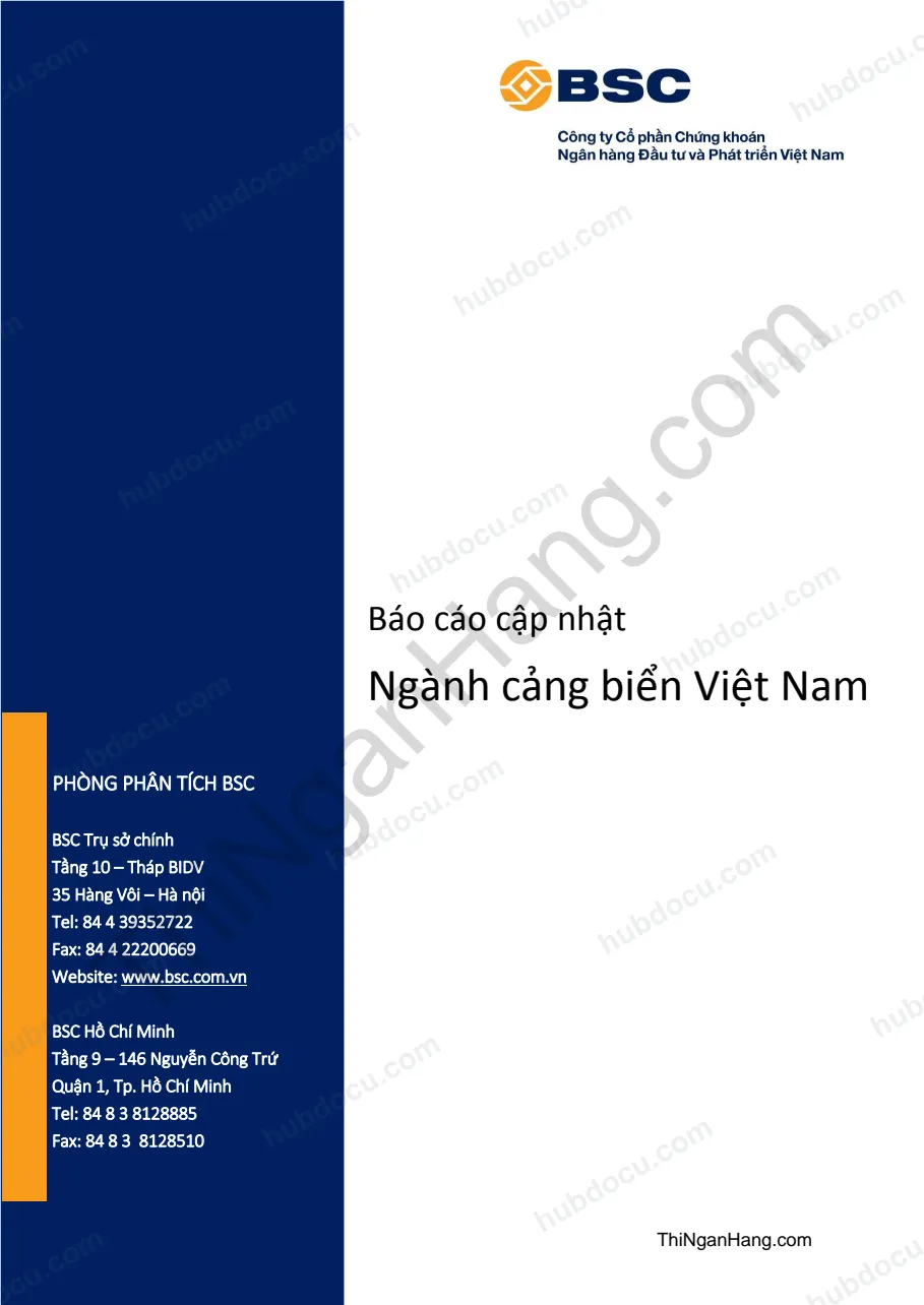 Báo cáo ngành cảng biển Việt Nam năm 2015