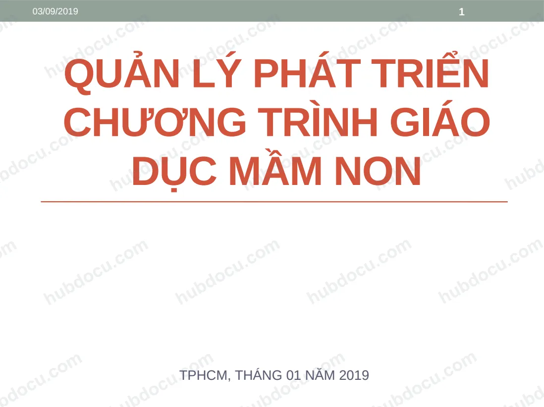 Quản lý phát triển chương trình đào tạo giáo dục mầm non