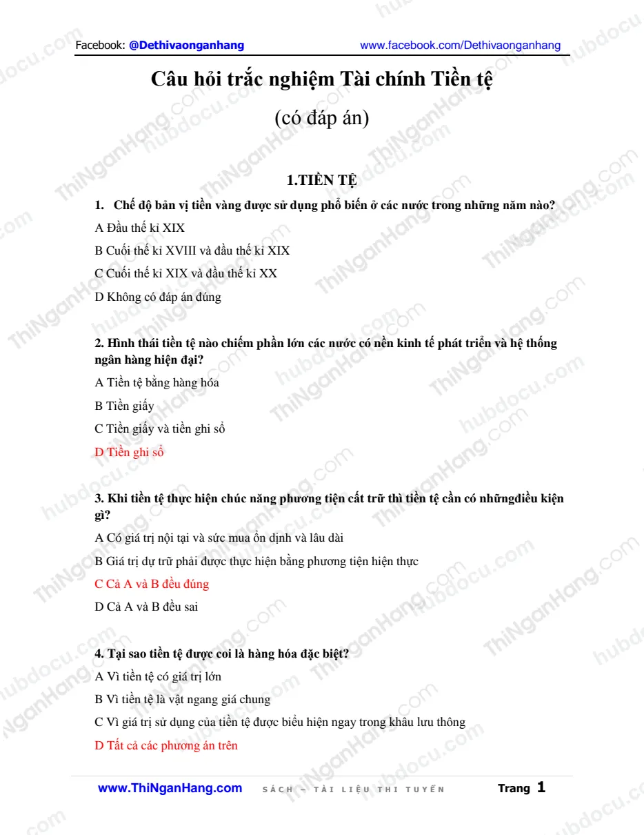Trắc nghiệm Tài chính doanh nghiệp (Có Đáp án)
