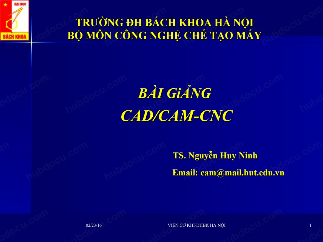 Bài Giảng CADCAM-CNC
