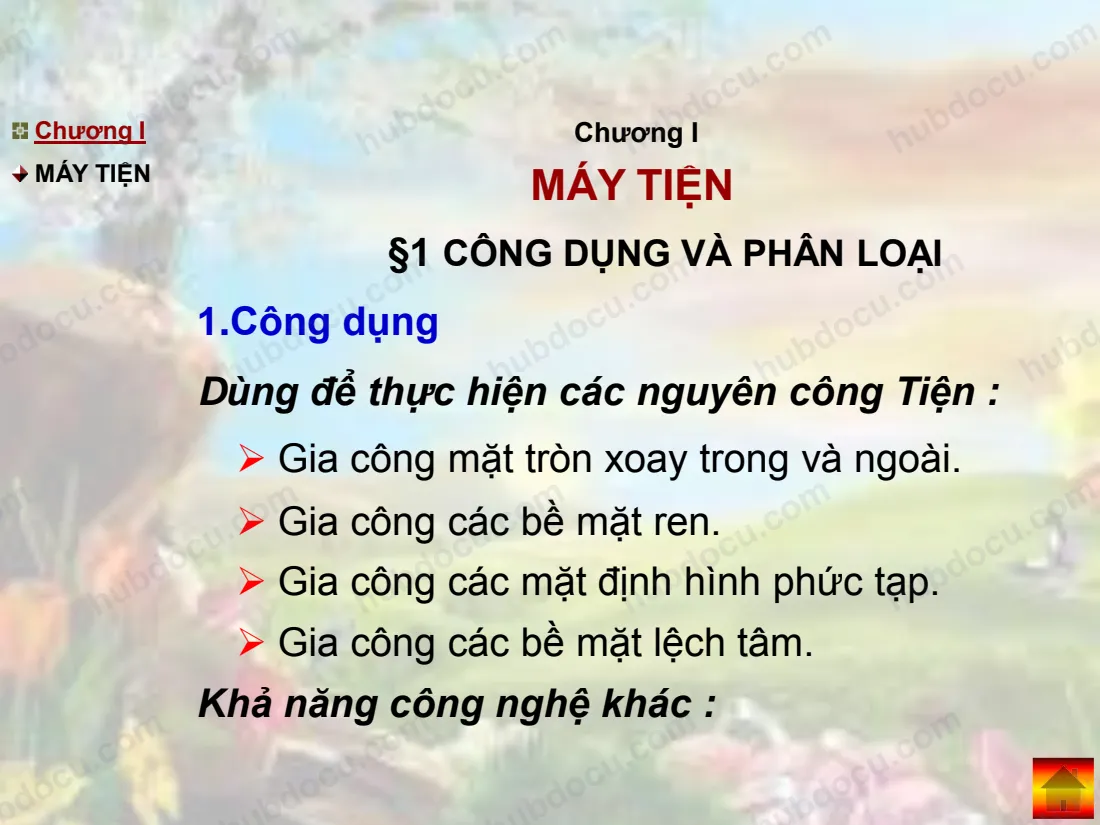 Bài Giảng - Máy Công Cụ 2