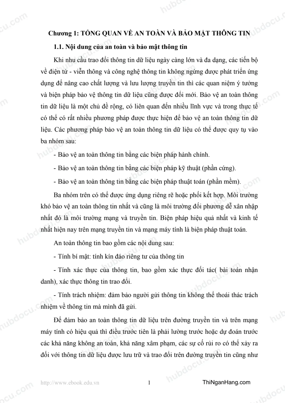 Giáo trình - An toàn bảo mật thông tin