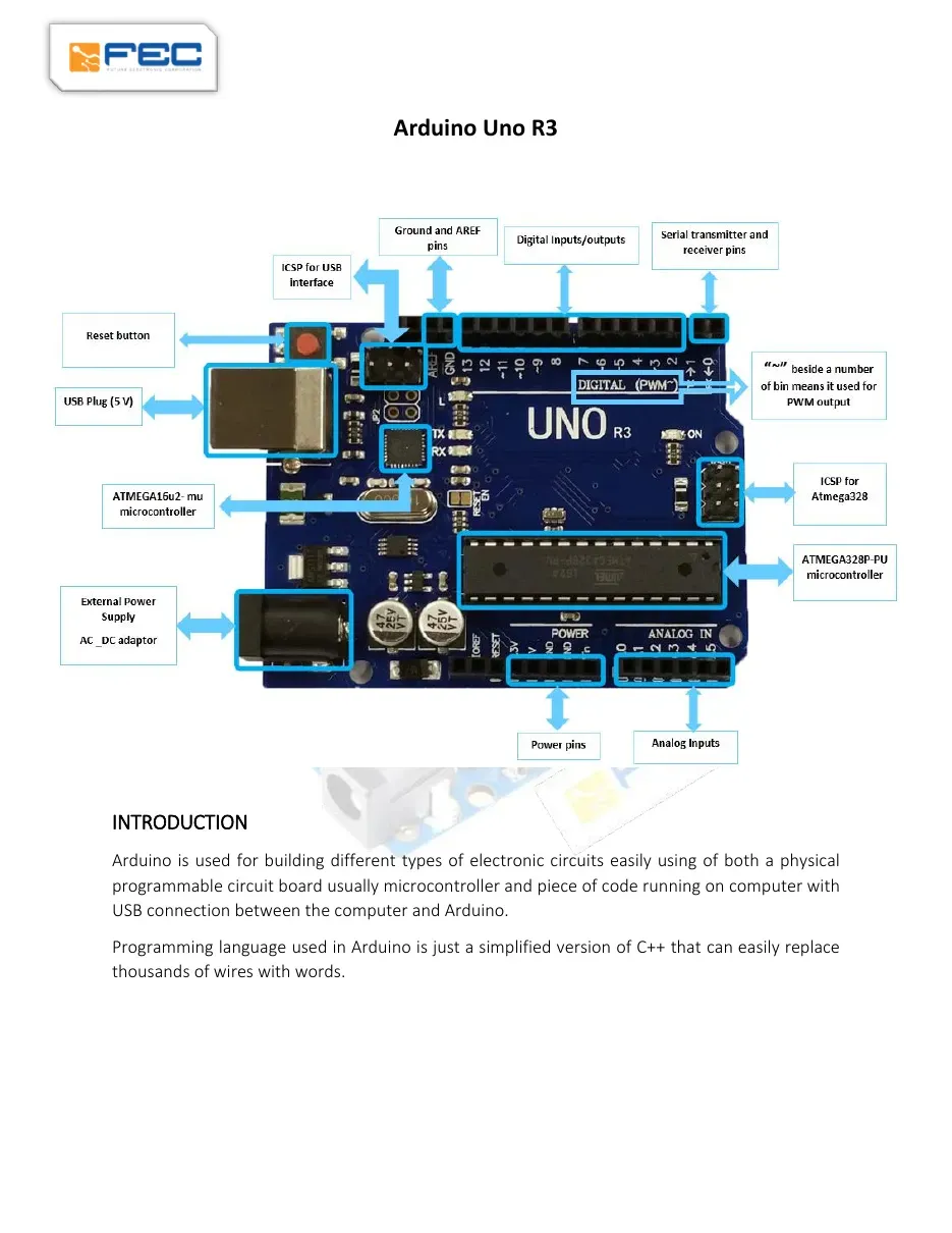 Tài liệu kỹ thuật vi điều khiển Arduino Uno R3