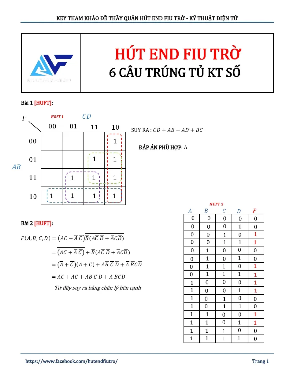 Đề thi Kỹ thuật điện tử (Đề 6)