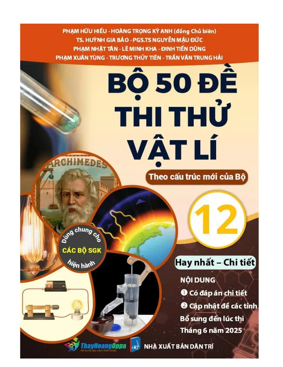 Đề thi tốt nghiệp THPT môn Vật lí (Bài 90)