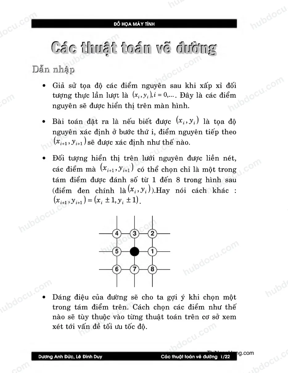 Linedrawing - Các thuật toán vẽ đường