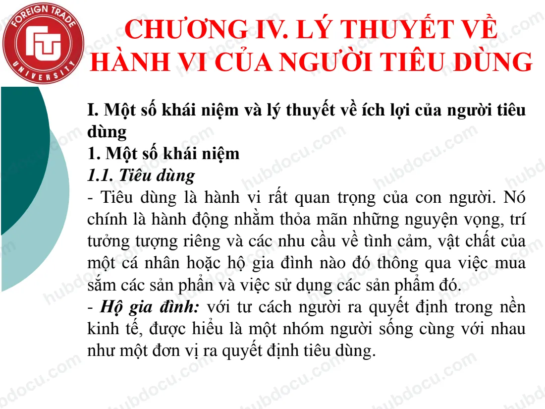 Slide Kinh tế vi mô 1 chương 4: Lý thuyết hành vi của người tiêu dùng