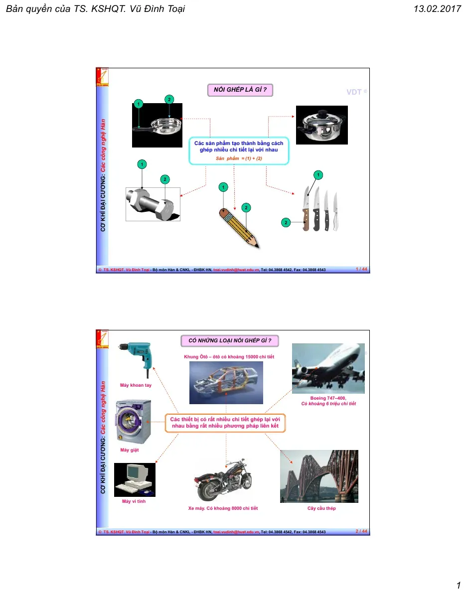 Cơ khí đại cương: Các công nghệ Hàn (Chương VIII) - Vũ Đình Toại