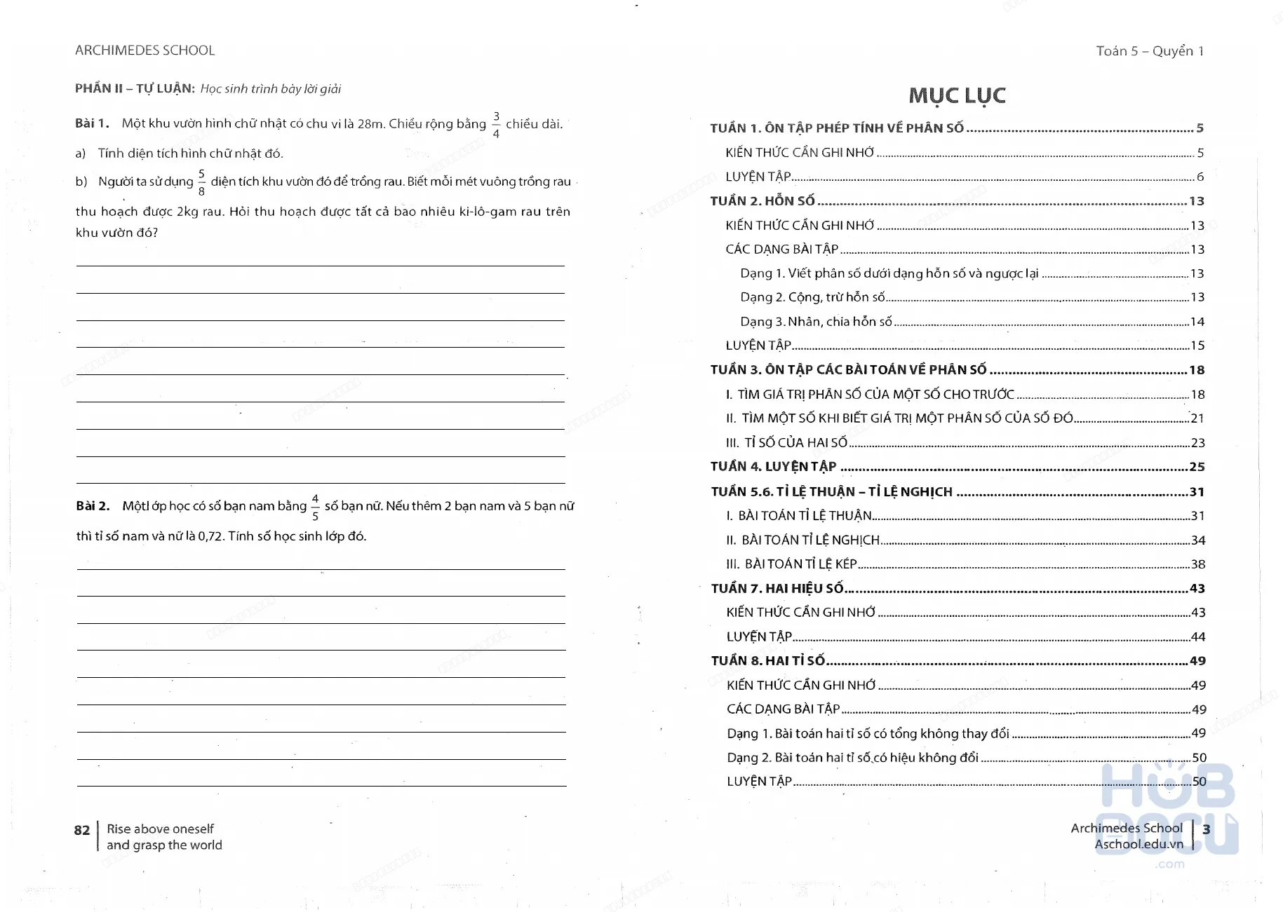 Toán Lớp 5 (Quyển 1) - Archimedes Books