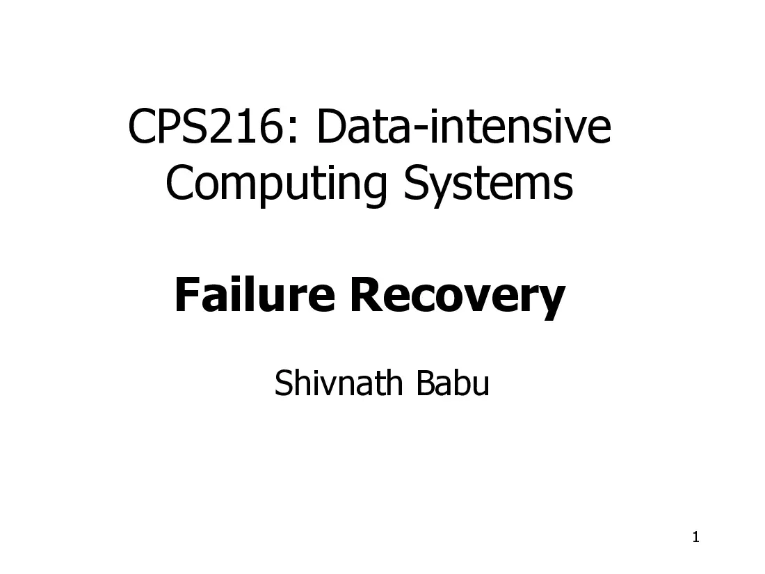 Failure recovery (15) (Khôi phục lỗi trong hệ thống tính toán dữ liệu chuyên sâu) (Tiếng Anh)