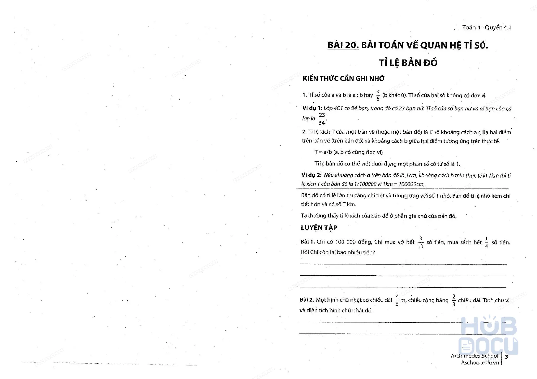 Toán Lớp 4 (Quyển 4) - Archimedes Books