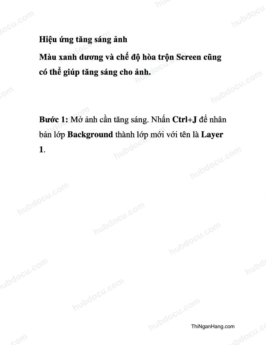 Hiệu ứng tăng sáng ảnh