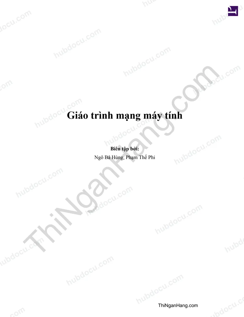 Giáo trình Mạng máy tính - Ngô Bá Hùng, Phạm Thế Thi
