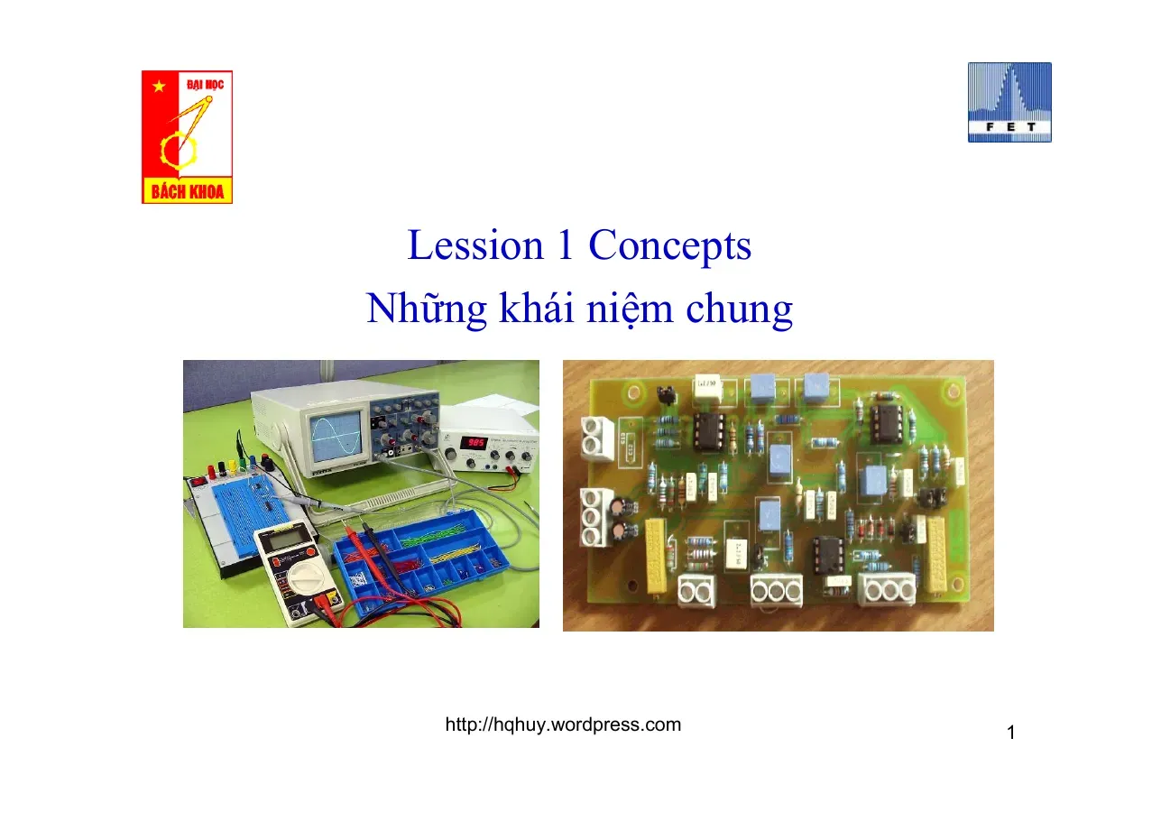 Cau kien dien tu hoang quang huy 2016 ee lession 1 concepts (Lession 1) - Hoàng Quang Huy