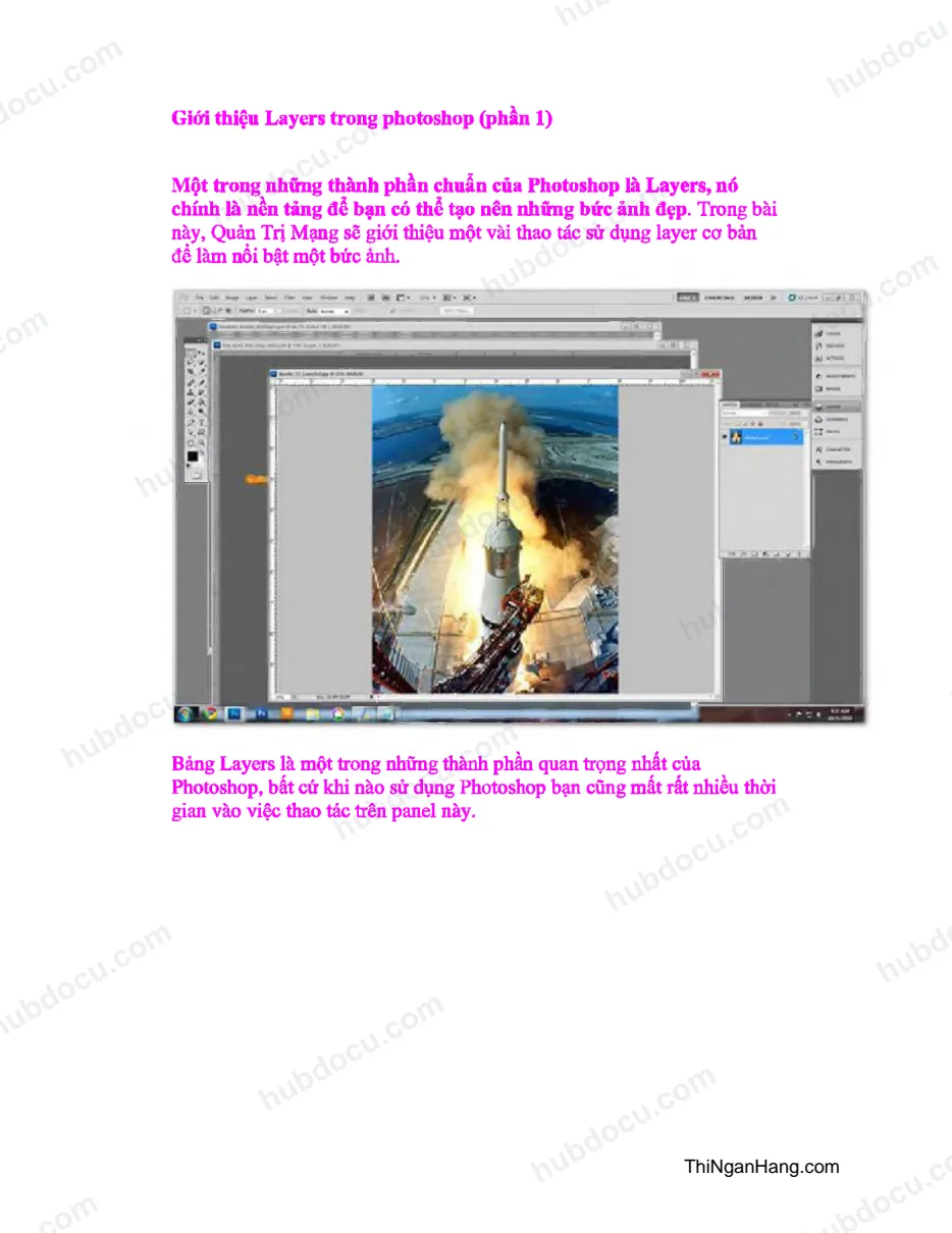 Giới thiệu Layers trong photoshop (phần 1)