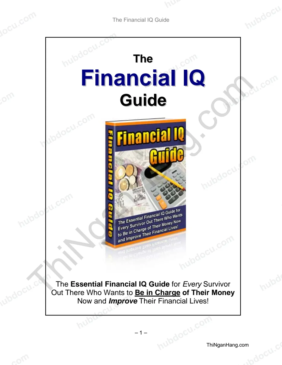 Financial IQ - Bài kiểm tra IQ Tài chính (Ôn thi Big4)