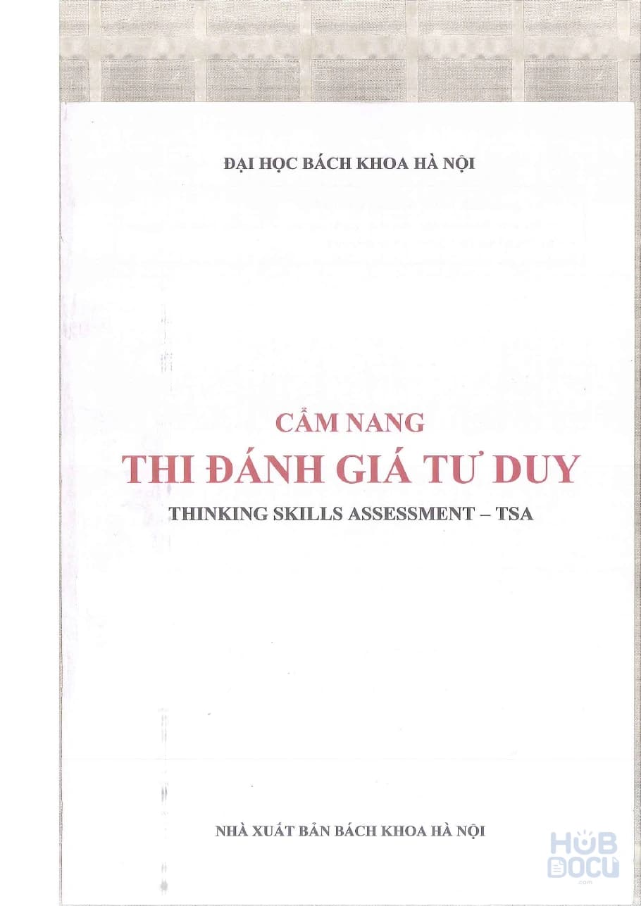 Cẩm nang đánh giá tư duy bách khoa hà nội