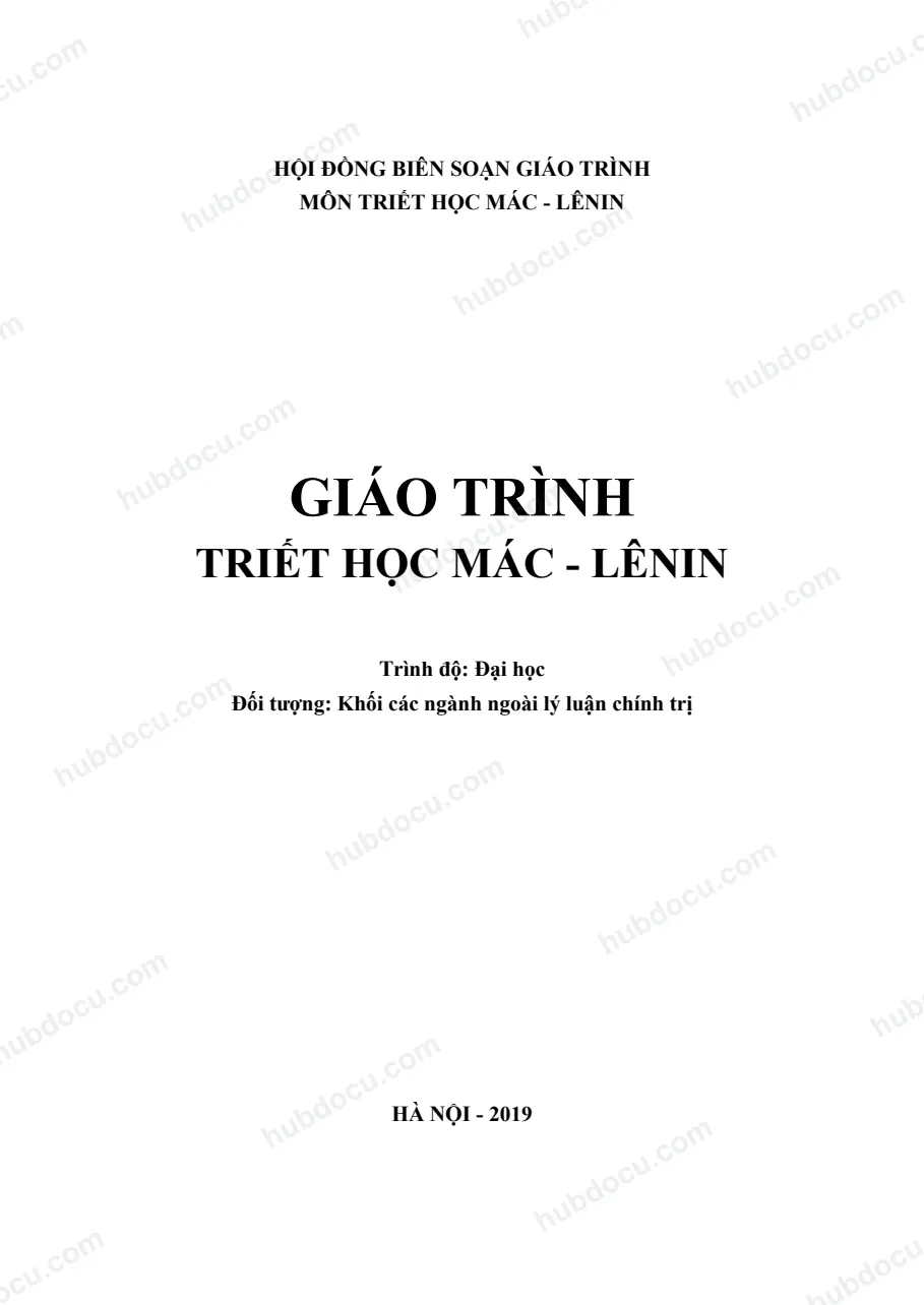Giáo trình Triết học