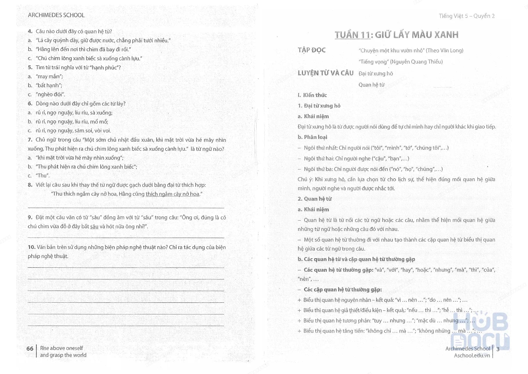 Tiếng việt Lớp 5 (Quyển 2) - Archimedes Books
