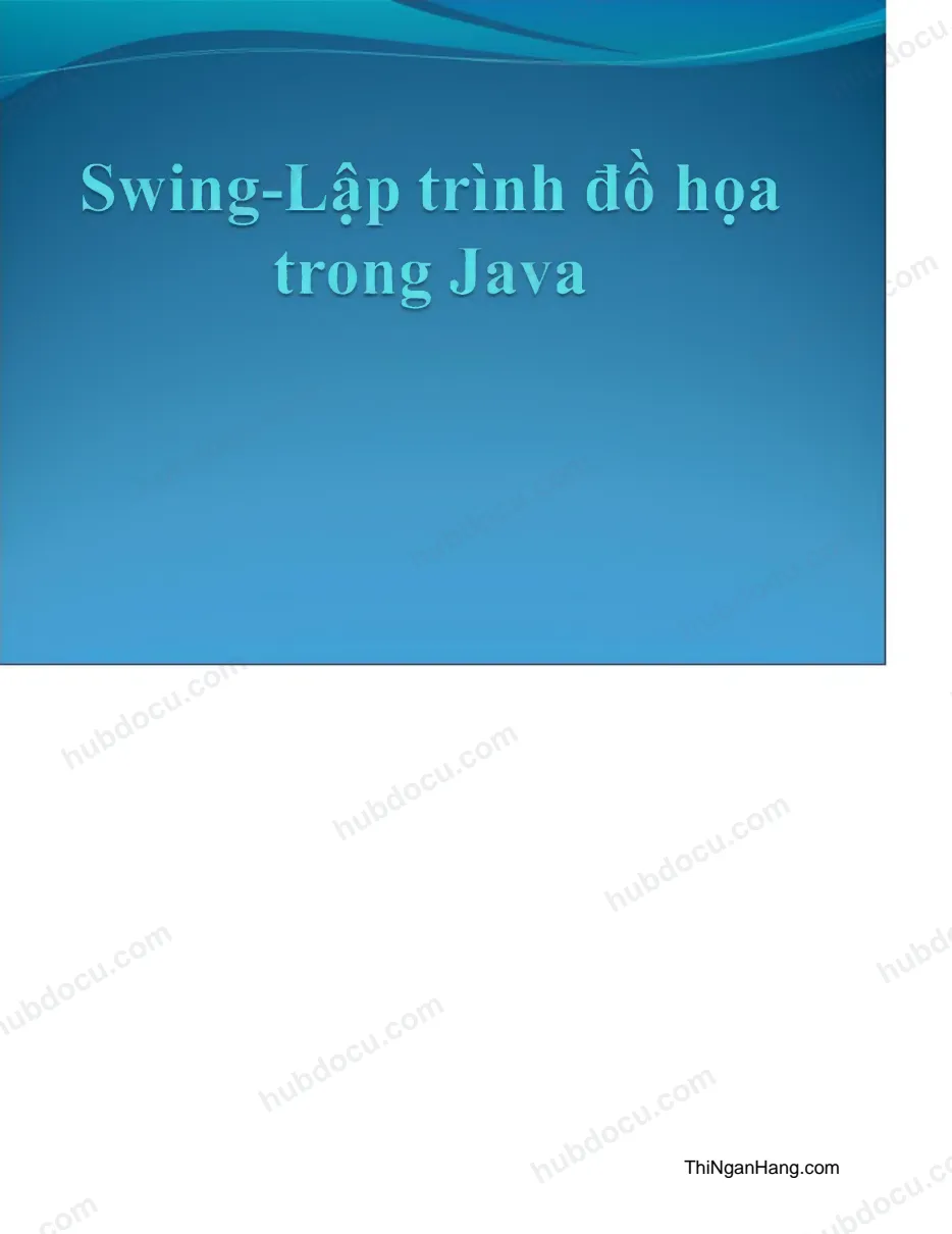 Swing-Lập trình đồ họa trong Java