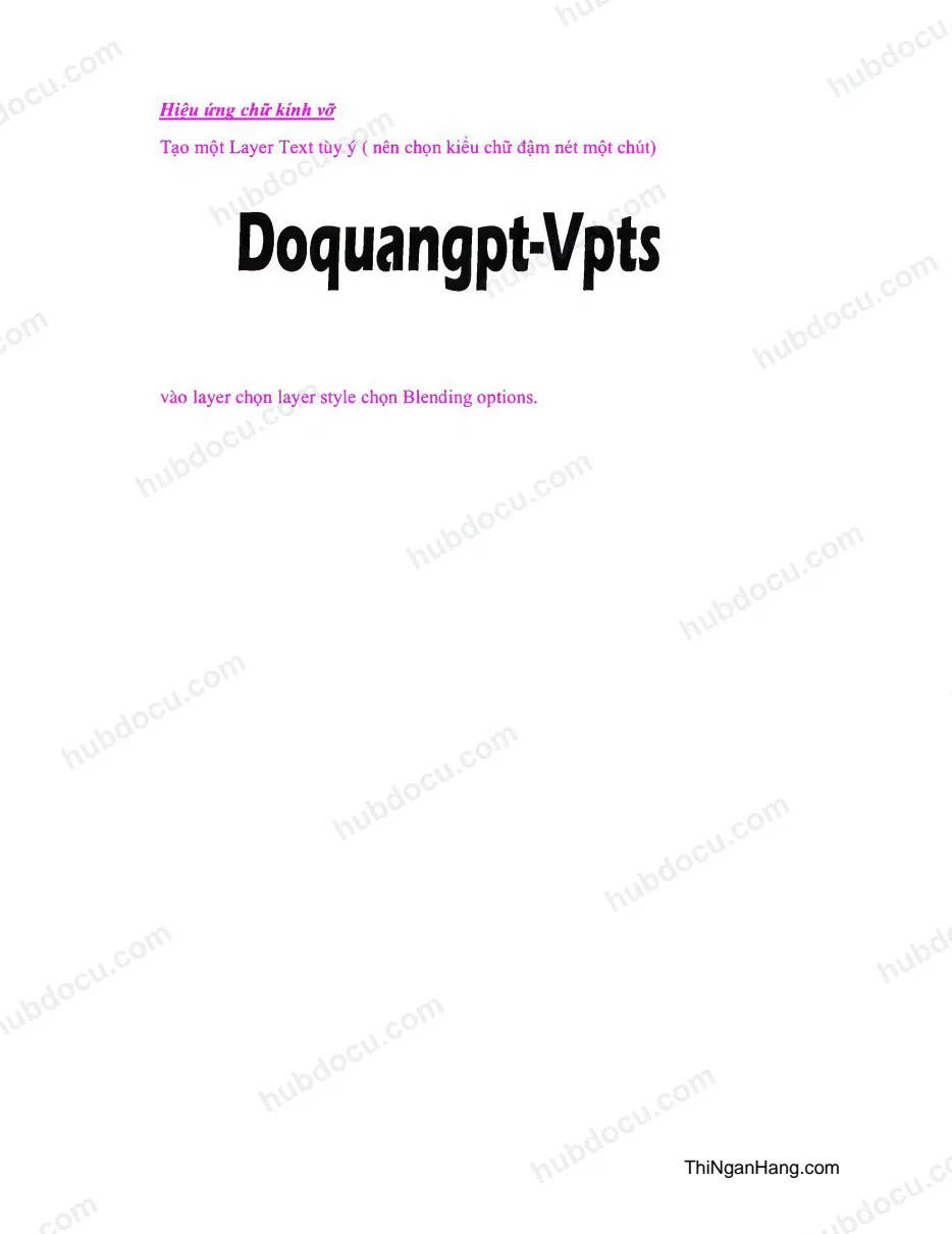 Hiệu ứng chữ kính vỡ