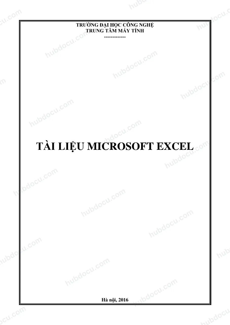 Tài liệu học Microsoft Excel