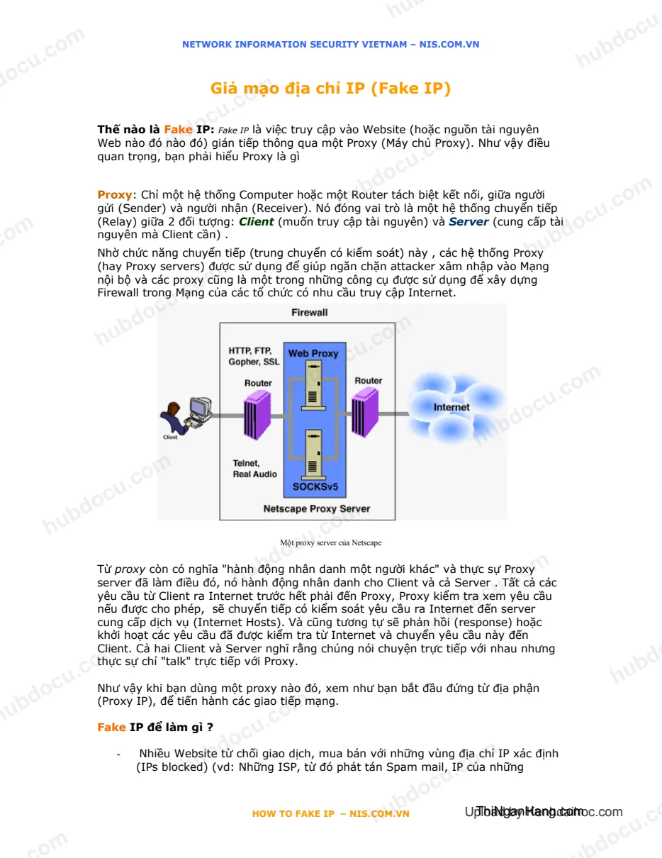Các phương thức giả mạo địa chỉ IP - Fake IP