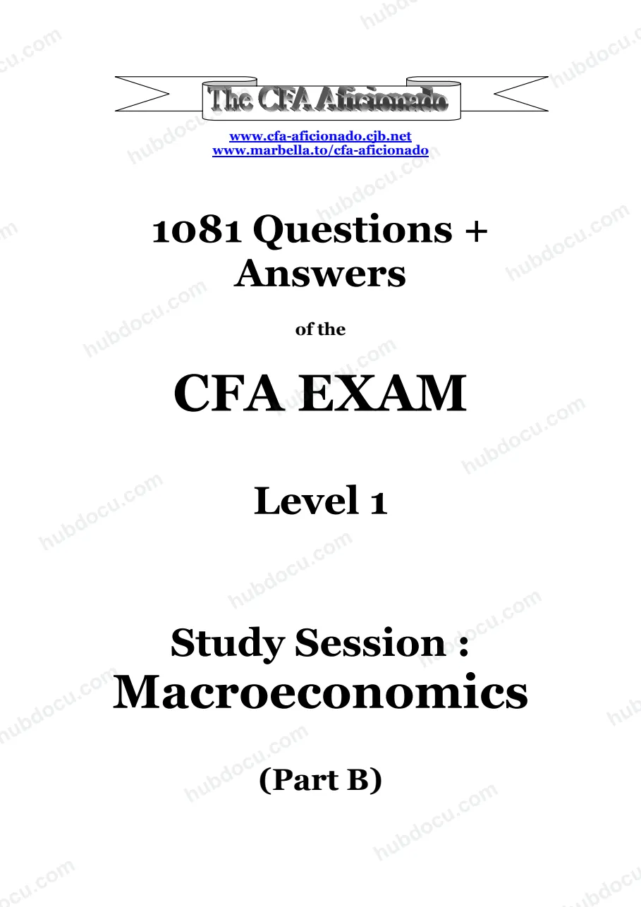 1081 trắc nghiệm CFA lv1 (Có Đáp án + Giải thích) (Full English)