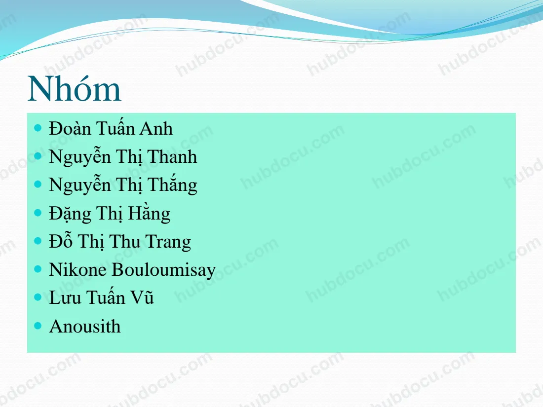 Slide - Bài tập nhóm Chính Sách Kinh Tế - Chính Sách nước sạch nông thôn