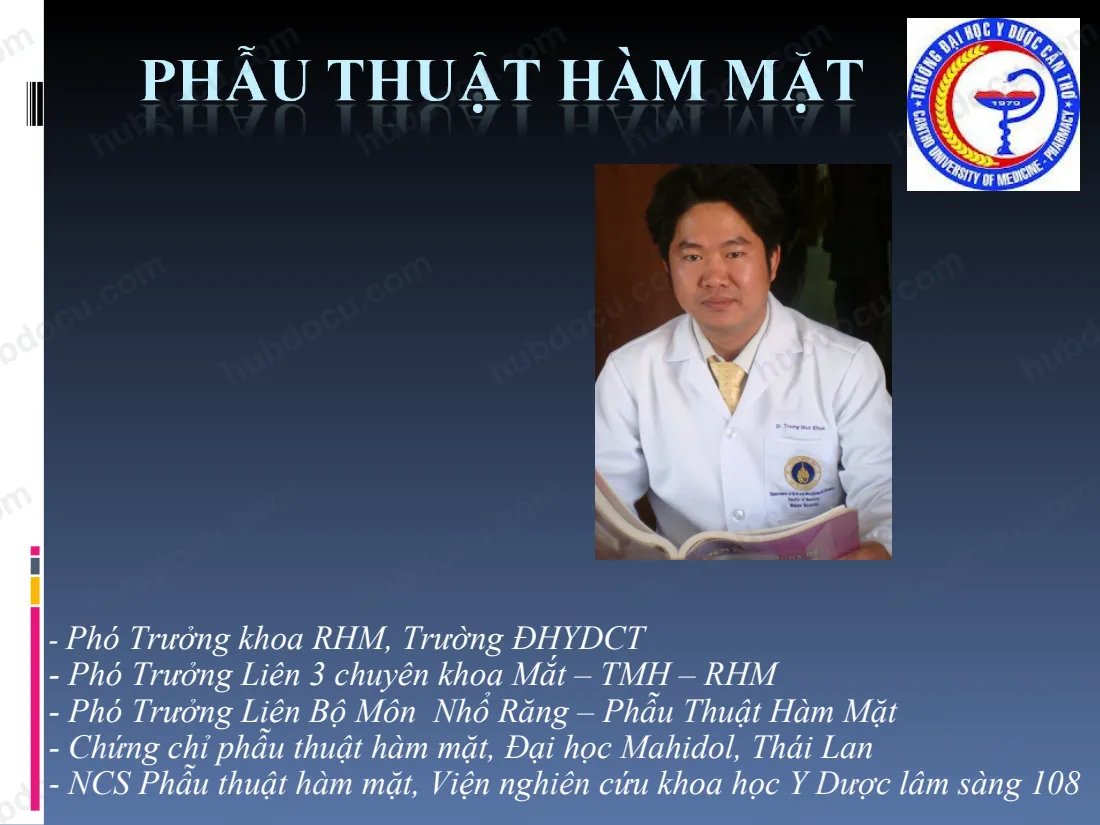 Bài Giảng Phẫu Thuật Răng Hàm Mặt