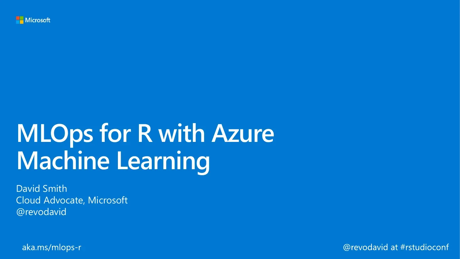 MLOps for R with Azure Machine Learning (MLOps cho R với Azure Machine Learning) - David Smith