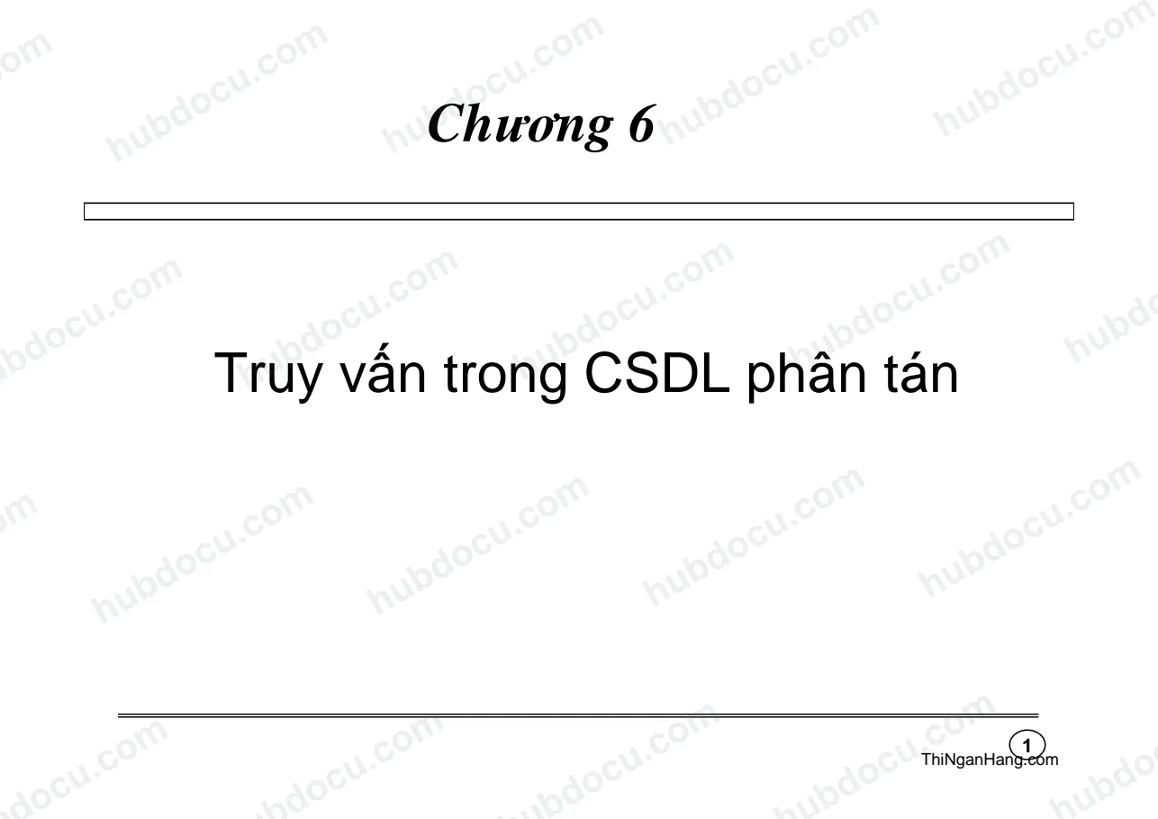 Truy vấn trong cơ sở dữ liệu phân tán