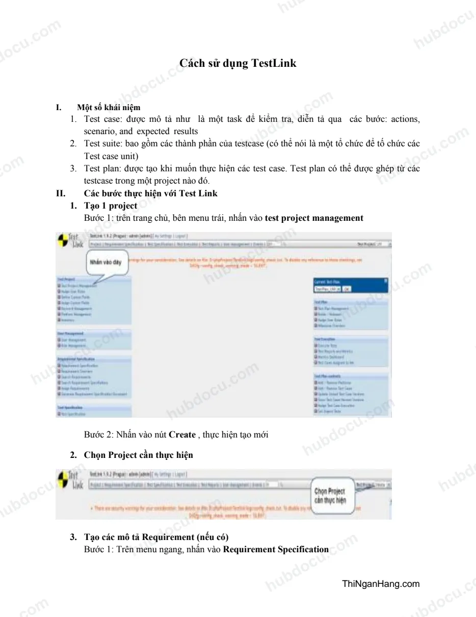 Cách sử dụng Testlink