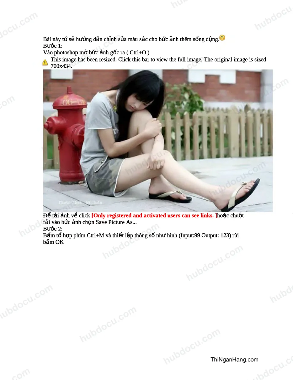 Chỉnh sửa màu sắc cho ảnh thêm sống động