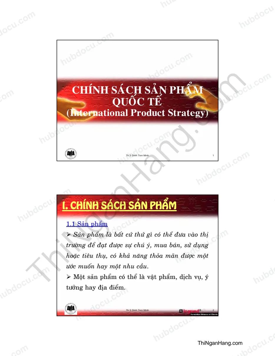 Chính sách sản phẩm quốc tế